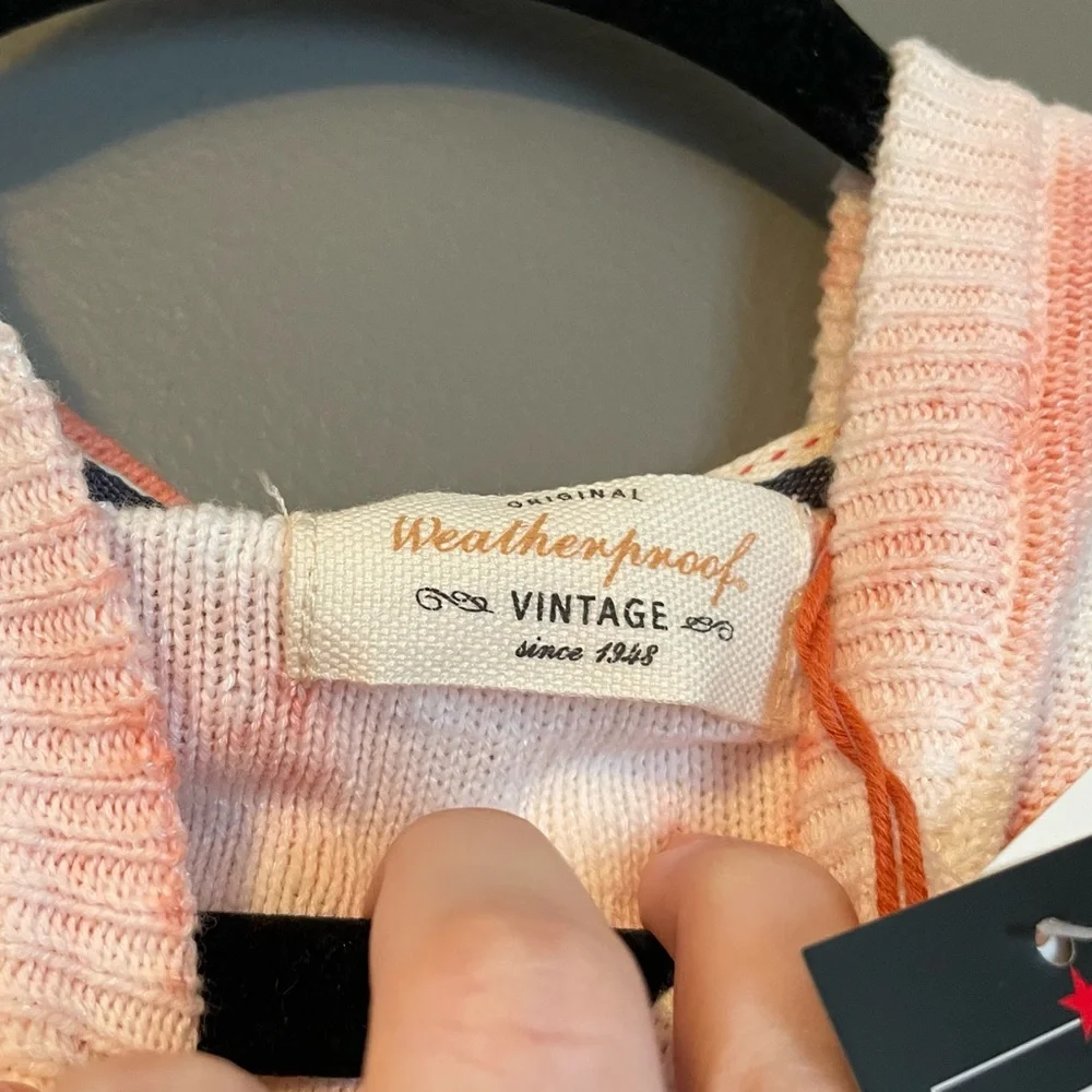 NWT Weatherproof Vintage Sz Med Women’s Coral Tie Dye Knit Hoodie Top Ret $79! - Picture 6 of 12